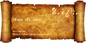 Uher Ábel névjegykártya