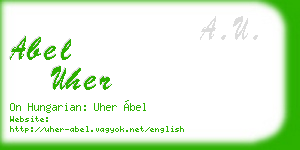 abel uher business card