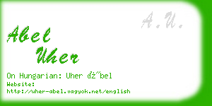 abel uher business card
